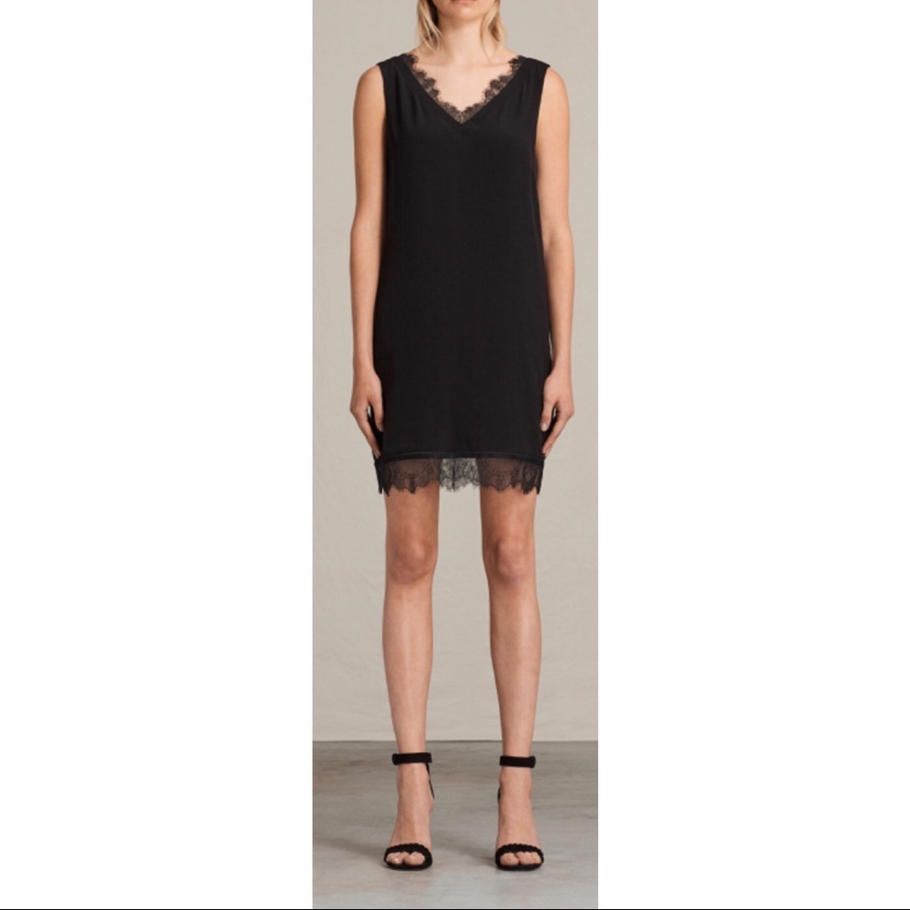 All Saints Camia chiffon lace dress
